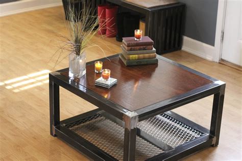 diy wood and metal brackets coffee table|metal pallet coffee table ideas.